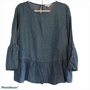 Beach Lunch Lounge Chambray Babydoll Top